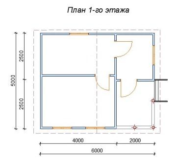 План каркасного дома с террассой и верандой №23